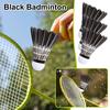 3/6/12Pcs Badminton Shuttlecocks Birdies Feather Shuttlecocks Black Duck Feather Badminton Balls for Indoor Outdoor Sports Training
