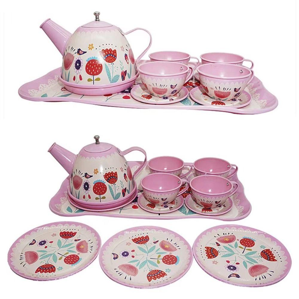 Metal Material Teapot Kitchen Toy Role Play Afternoon Tea Pretend Play  Boys Girls