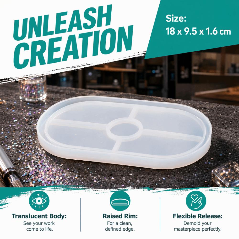 Oval Shape Silicone Tray Mold Raised Rim DIY Silicone Mold Professional Cake Mold DIY Crafts