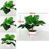 Artificial Green Plant Pot With 9 Turtleback Leaf Faux Foliage For Home Decor And Photography