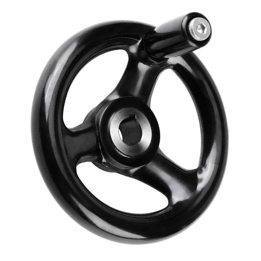 1 шт 12*100 мм черный круглый 3-спицевый маховик для токарного фрезерного станка