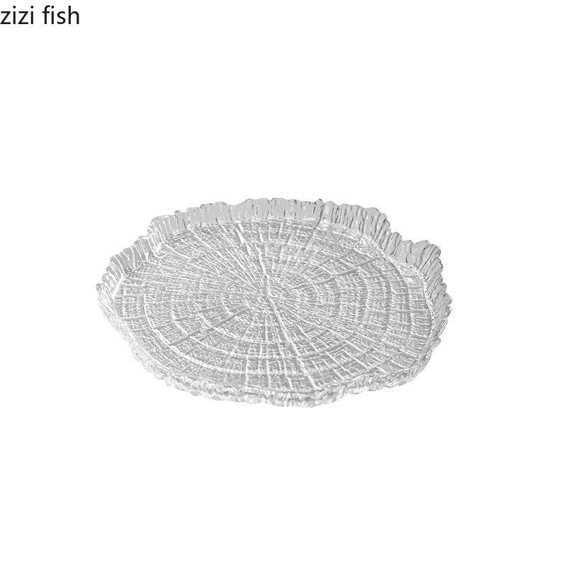 Прозрачное стекло Паста Стейк Суши Тарелка Кулинарные блюда Ресторан Нестандартная форма Посуда Закуски Десерт Сковорода Креативные обеденные тарелки