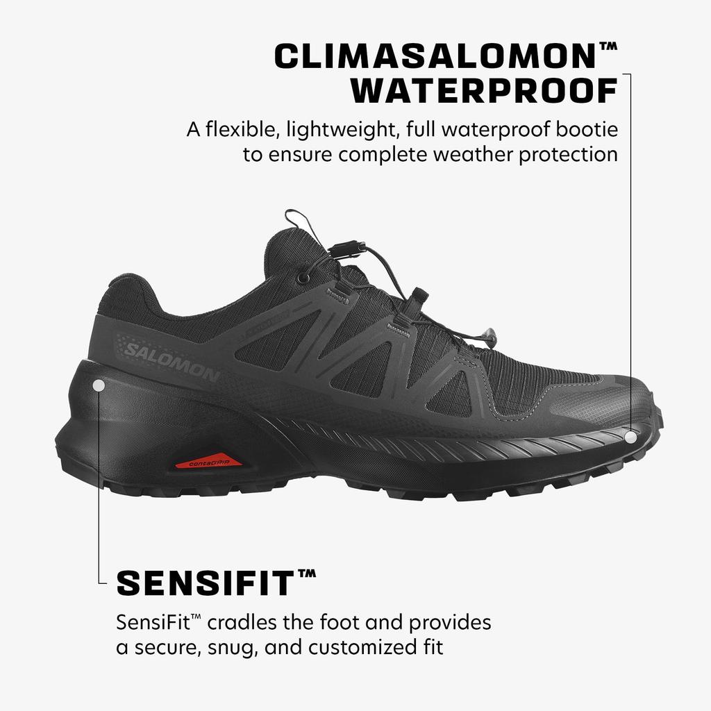 Trail Running SPEEDCROSS PEAK CSWP Cross Peak L47601000 Cm [Salomon] (Speed Waterproof) Black/Black/Phantom 27.0
