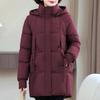 Plus Size Women's Long Parkas Winter Warm Jackets Hooded Elegant Loose Thick Outerwear Middle Age Woman Coat
