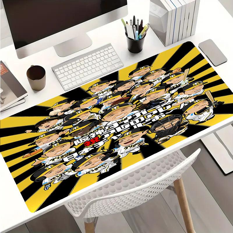 Коврик для мыши Hanshin Tigers - Нескользящая резиновая основа, Гладкая поверхность для работы, игр, офиса и дома, Настольный коврик для мыши