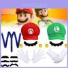 Официальный набор взрослой восьмиугольной шляпы от солнца, бейсболки и аксессуаров с персонажем Марио