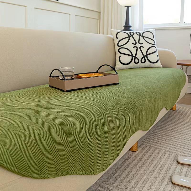 Мягкий диван-полотенце неправильной формы, однотонные роскошные чехлы для диванов для гостиной, всесезонные универсальные противоскользящие чехлы для диванов