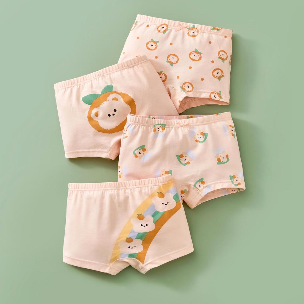 Детские хлопковые антибактериальные шорты-боксеры с рисунком среднего и большого размера для девочек