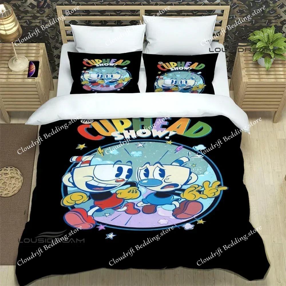 Cuphead Cartoon Printed Bedding Sets Exquisite Bed Supplies Duvet Cover Set Comforter Luxury Fashion Polyester Quilt Cover