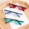 Novel Pixelated Mosaic Glasses Halloween Gamer Robot Sunglasses Party Glasses for Men & Women