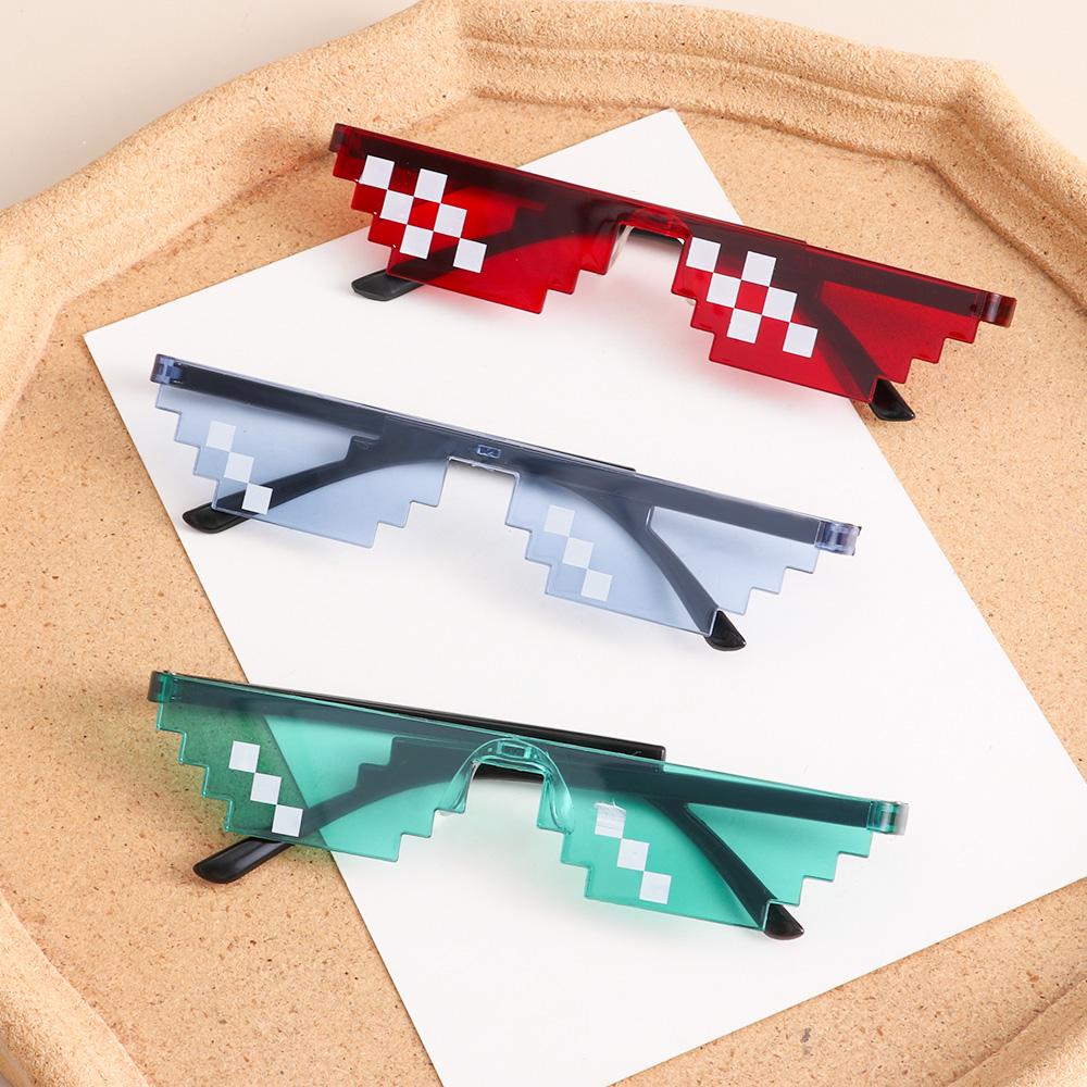Новые Косплей Хэллоуин Вечеринка Очки Шейды Игровые Очки Робота Пиксельные Мозаичные Очки