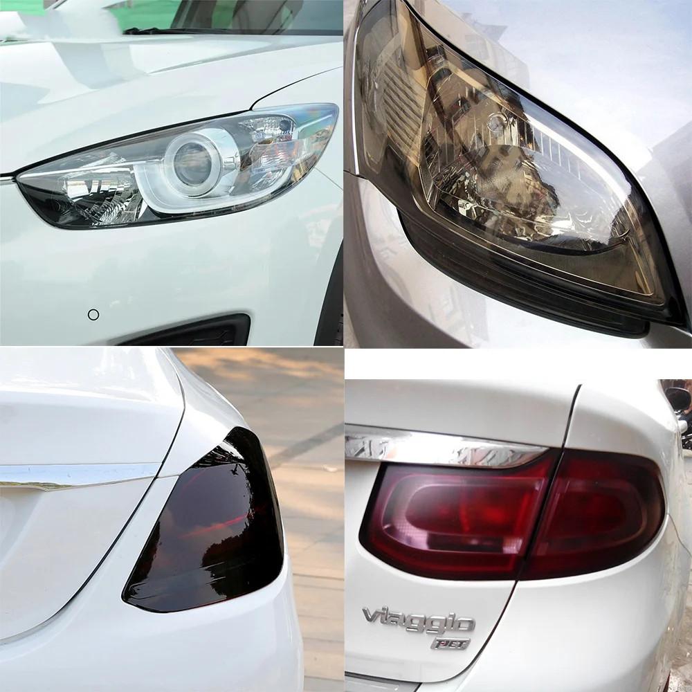 Желтый Автомобильный Свет Фара Задний Фонарь Тонировка Виниловая Пленка для Ламп Наклейка Лист Изменение Цвета Дым Матовый Задний Противотуманный Наклейка