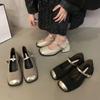 Spring Women Pumps 2024 New British Style Shallow Buckle Ladies Elegant Low Heel Shoes Zapatillas Mujer Women's Mary Jane Shoes