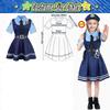 Rabbit Policewoman Children's Police Uniform Suit Long, Halloween Cosplay Professional Play Male and Female Police Uniform