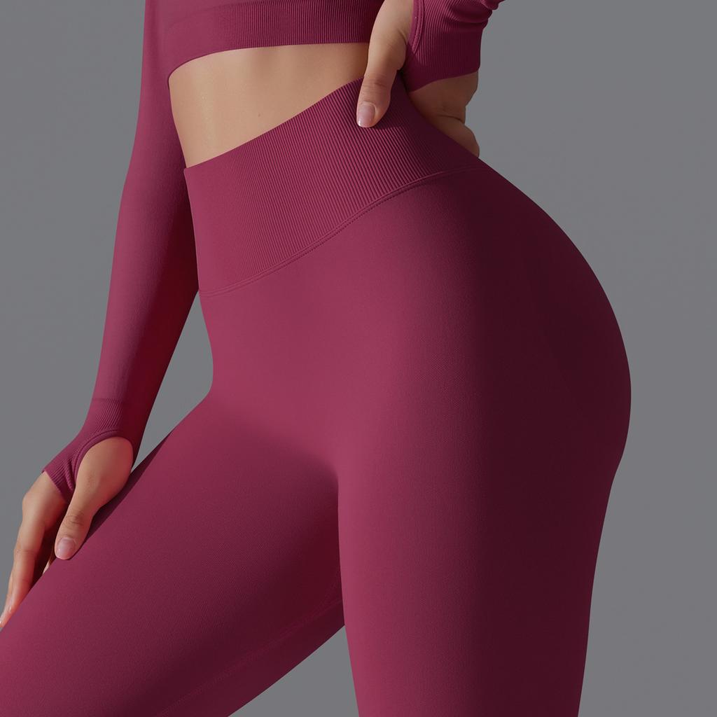 Бесшовные однотонные персиковые спортивные брюки, облегающая одежда для бега, фитнеса, йоги, брюки для йоги с высокой посадкой и эффектом лифтинга бедер для женщин