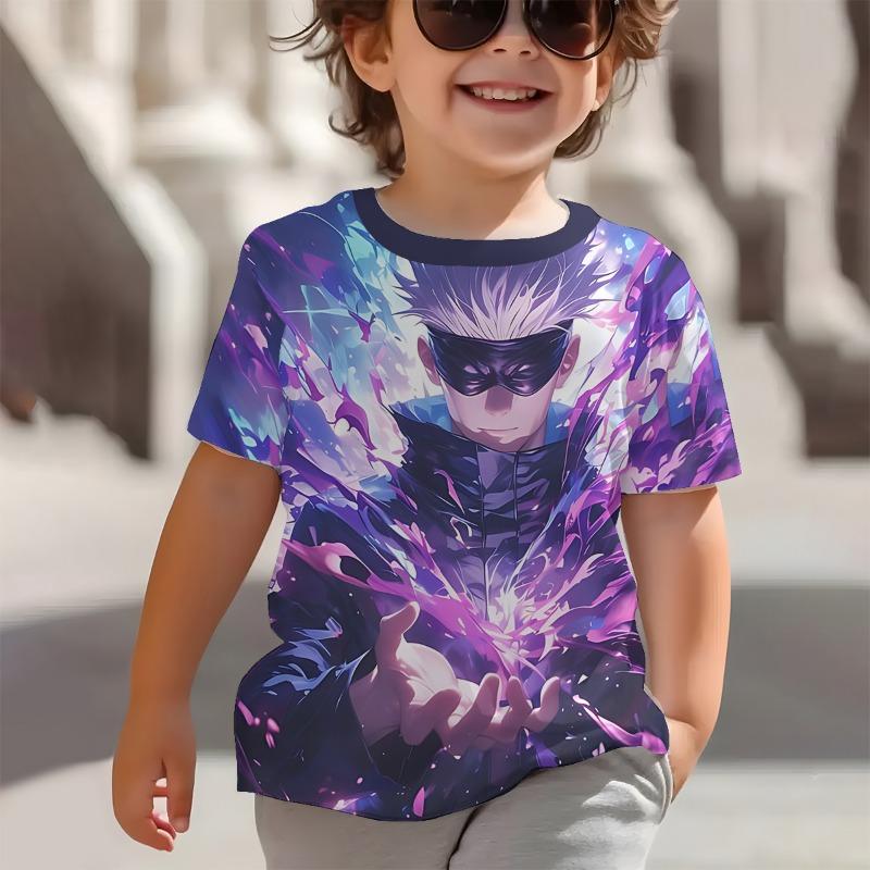 3D Print Jujutsu Kaisen Satoru Gojo Baby Clothing 5 To 14 Years Male Outdoor Clothes for Children Boy Girl Child T-Shirt Top