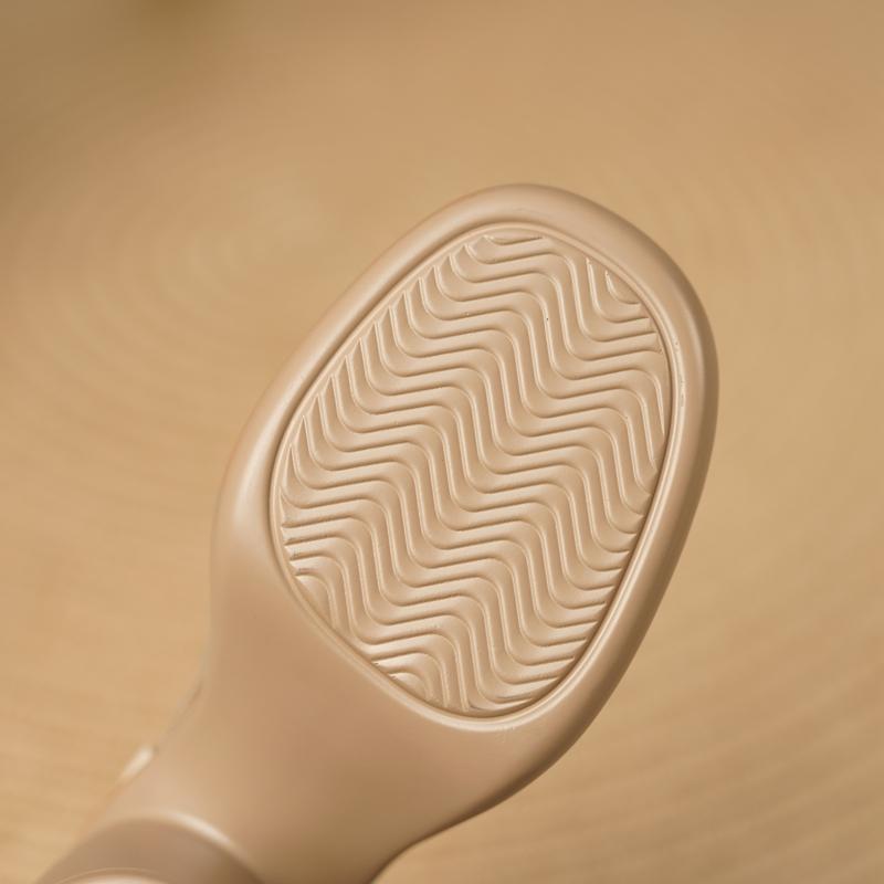 Fashion Women's New Summer Round Toe Genuine Leather Cowhide Thick Sole, Thick Heel, High-heeled Toe, Mueller Sandals, Perforated Shoes