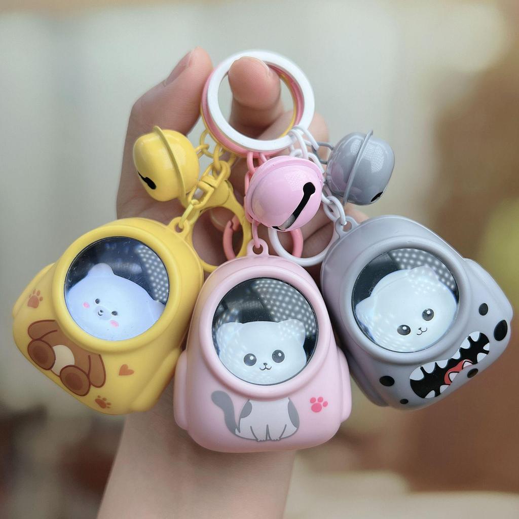 Брелок-фонарик «Котенок Звездное Небо»: Милый и светящийся кулон для рюкзака в подарок