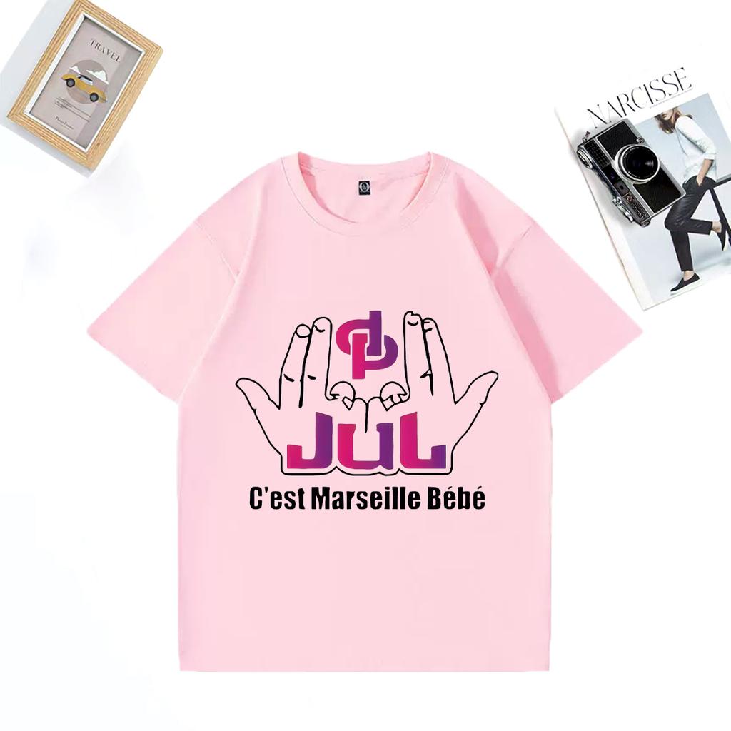 French Rapper Jul Cest Marseille Bébé Graphic T Shirts Fashion Hip Hop Y2k Clothing Tshirt NEW Summer Pure Unisex Tshirts