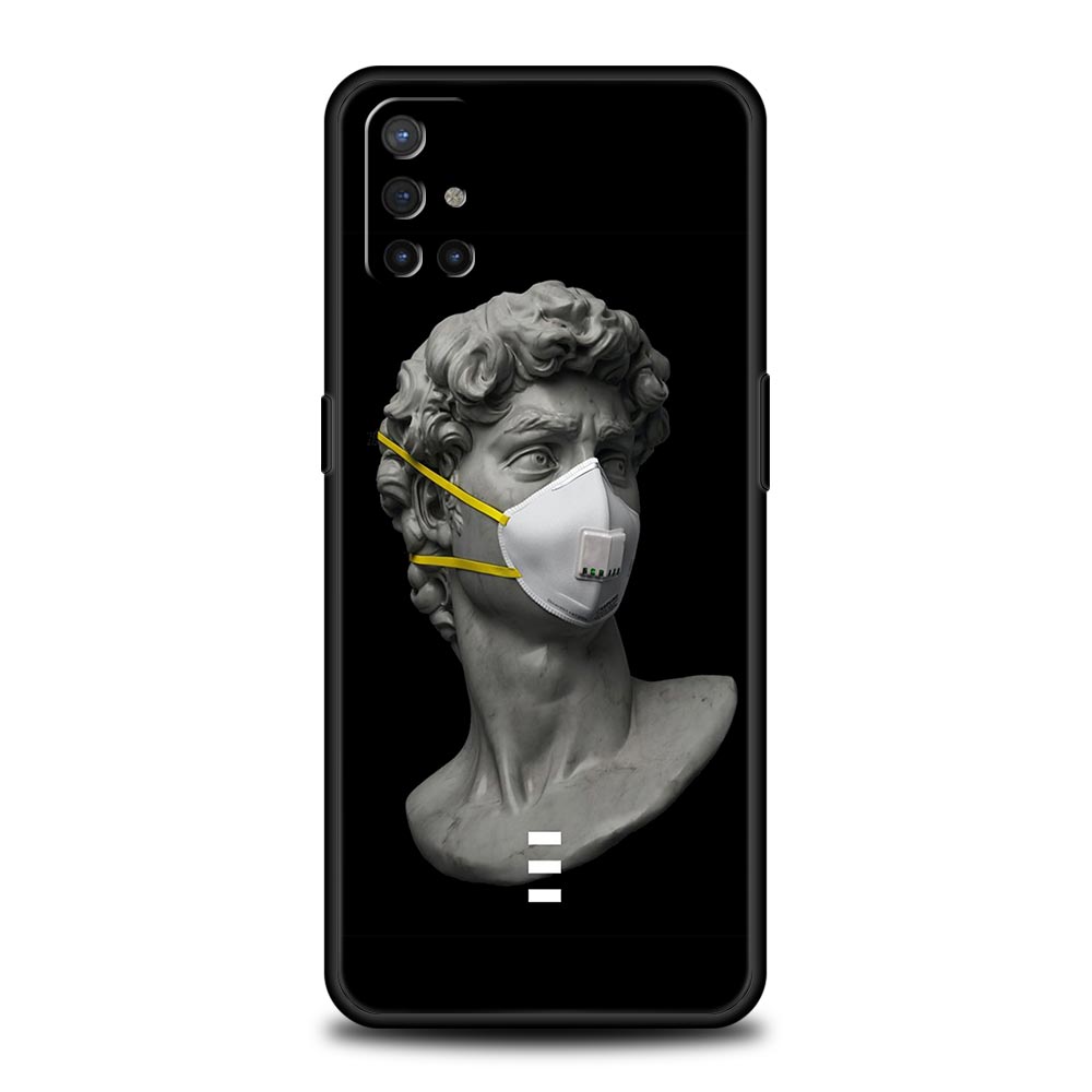 Мультяшная статуя Абстрактное искусство Чехол для телефона Для Oneplus 13R 13 12R 11 10T 10R Nord N100 N200 N10 10 9 9R 9RT CE 3 2 Z Pro 5G Мягкий ТПУ