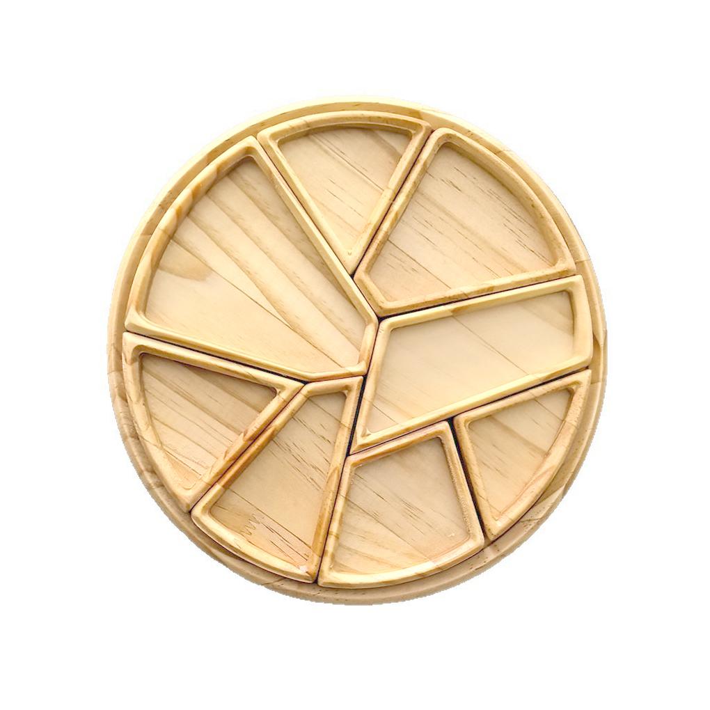 Wooden Puzzle Serving Tray For Fruit Divide Entertain Decorate Wooden Puzzle Serving Tray For Food