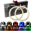 1Pair COB Angel Eyes Halo Rings For LED Car Motorcycle Scooter Headlights 12V With Cover