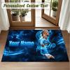 Crystal Velvet Square Rug Custom NameErling Haaland Pattern Non Slip Home Floor Decor Rug