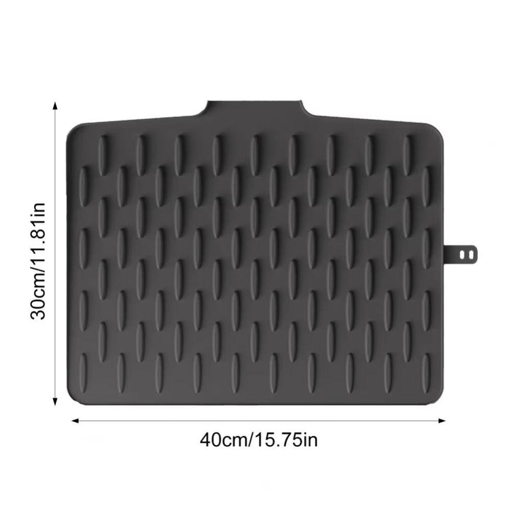 Tilted Design Silicone Drain Pad Non-Slip Water Drip Catcher Countertop Drain Tray  Hot Pots Pans