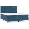 3143101 vidaXL Divan Bed and Mattress Dark Blue 180x200cm Velvet