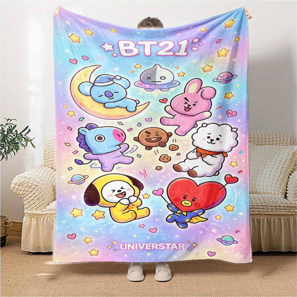Microphone Fun Night Flannel blanket, soft and warm, suitable for beds and sofas, all seasons, portable travel blanket. 0730126