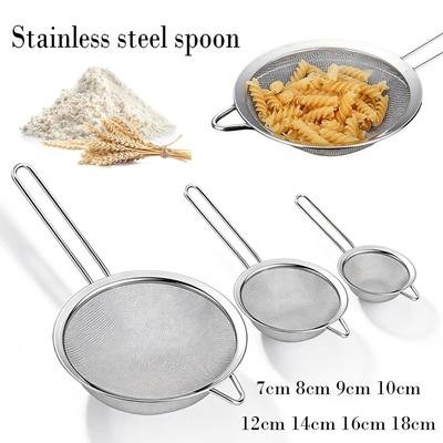 1-4 шт. Мелкое сито для продуктов из нержавеющей стали, сито для выпечки с ручкой, сито для муки, сито для сока, соевого молока, кухонный инструмент