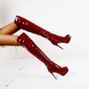 Women's High-heeled Boots, Autumn and Winter New European and American Style Waterproof Platform, Thick Heel, Large Knee Length Boots
