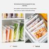 Плотный самозакрывающийся пакет для хранения продуктов в холодильнике с двойной ребристой поверхностью