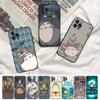 Cartoon Anime Totoro Phone Case For Iphone 8 7 6 6s Plus X Se 2020 Xr Xs 14 11 12 13 Mini Pro Max Mobile Case