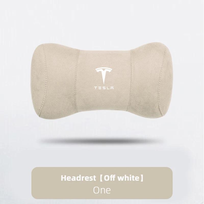 Tesla Exclusive Car Suede Seat Headrest Memory Cotton Cervical Spine Protection Pillow for Tesla Model 3 Model S X Y Car