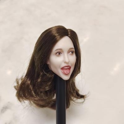 Игрушки и хобби [TOYBARJAPAN] Голова экшн-фигурки масштаба 1/6 для тел TBLeague и других, с высунутым языком, жемчужно-белая кожа, забавное выражение лица, длинная
