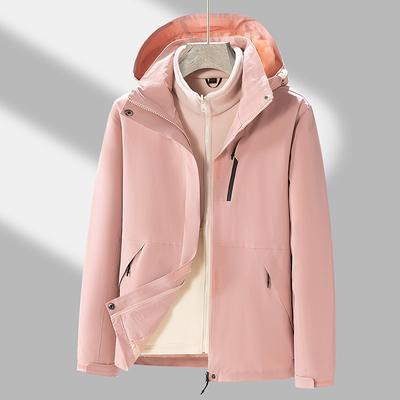 2023 осень и зима новая куртка три в одном для активного отдыха водонепроницаемая, ветрозащитная и грязеотталкивающая куртка модная парная для активного отдыха