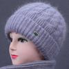 Women's Autumn-Winter Thickened Knit Hat & Scarf Set for Middle-aged & Elderly