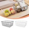 With Built-in Handle Iron Wired Basket Hollow Vegetable Fruit Snack Holder  for Bathroom Kitchen