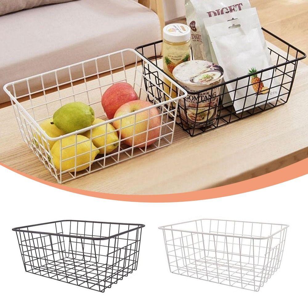 With Built-in Handle Storage Basket Large Capacity Sundries Container for Bathroom Kitchen