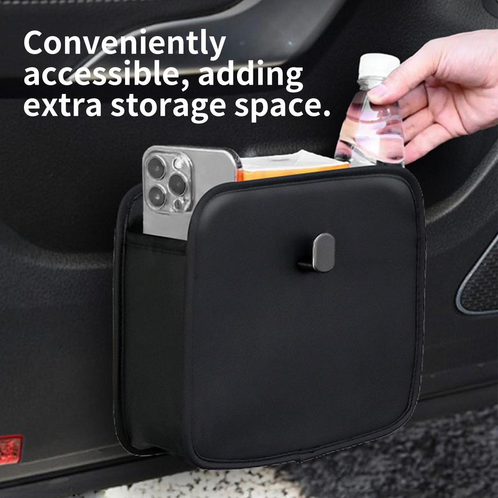 Car Organizer Back Seat PU Leather Door Side Bag Car Storage Organizer For Vehicle SUV Truck Interior Phone Key Sunglass Wallet