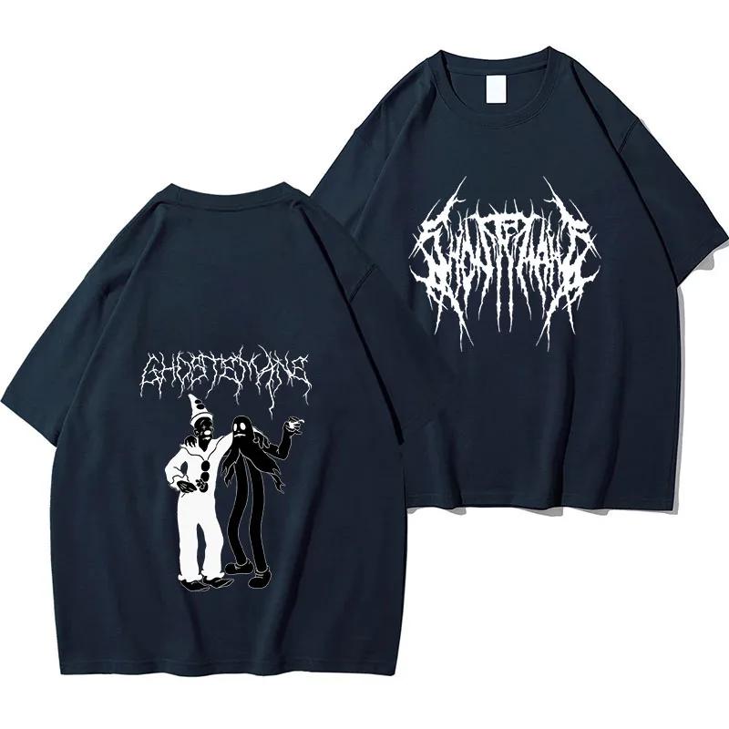 Мужская футболка с графическим принтом Ghostemane, модная футболка в стиле хип-хоп, металл, рок, готика, уличная футболка больших размеров для мужчин