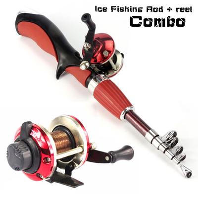 Комбинированная удочка и катушка для зимней удочки, портативная телескопическая удочка с троллинговой катушкой