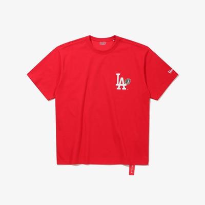 New Era Mlb La Dodgers Кольцо Чемпионов Футболка Ярко-Красный 15147551
