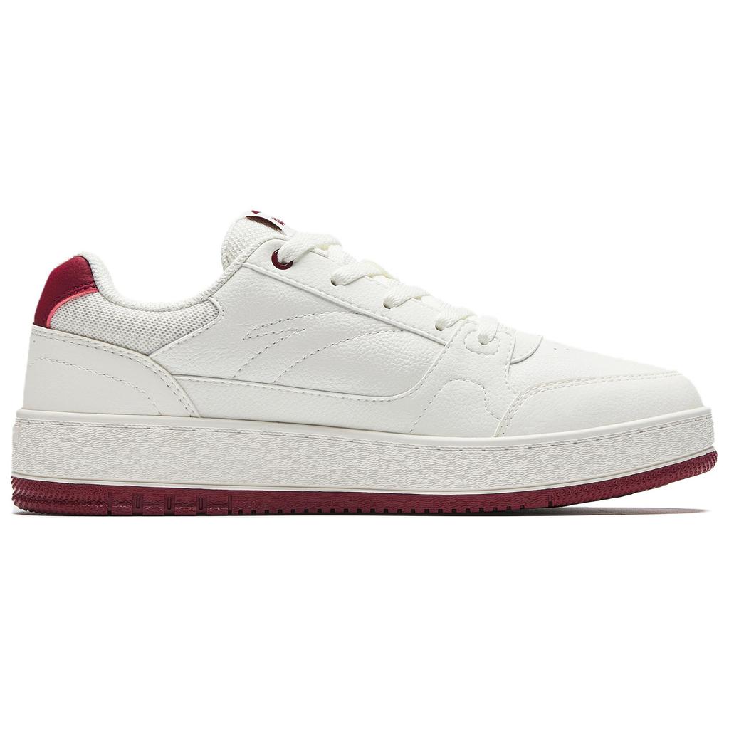 Anta Year 2 Simple Versatile Classic Fashion Durable Lightweight Low-Top Skate Shoes Women Sneaker White Red 922548068-6