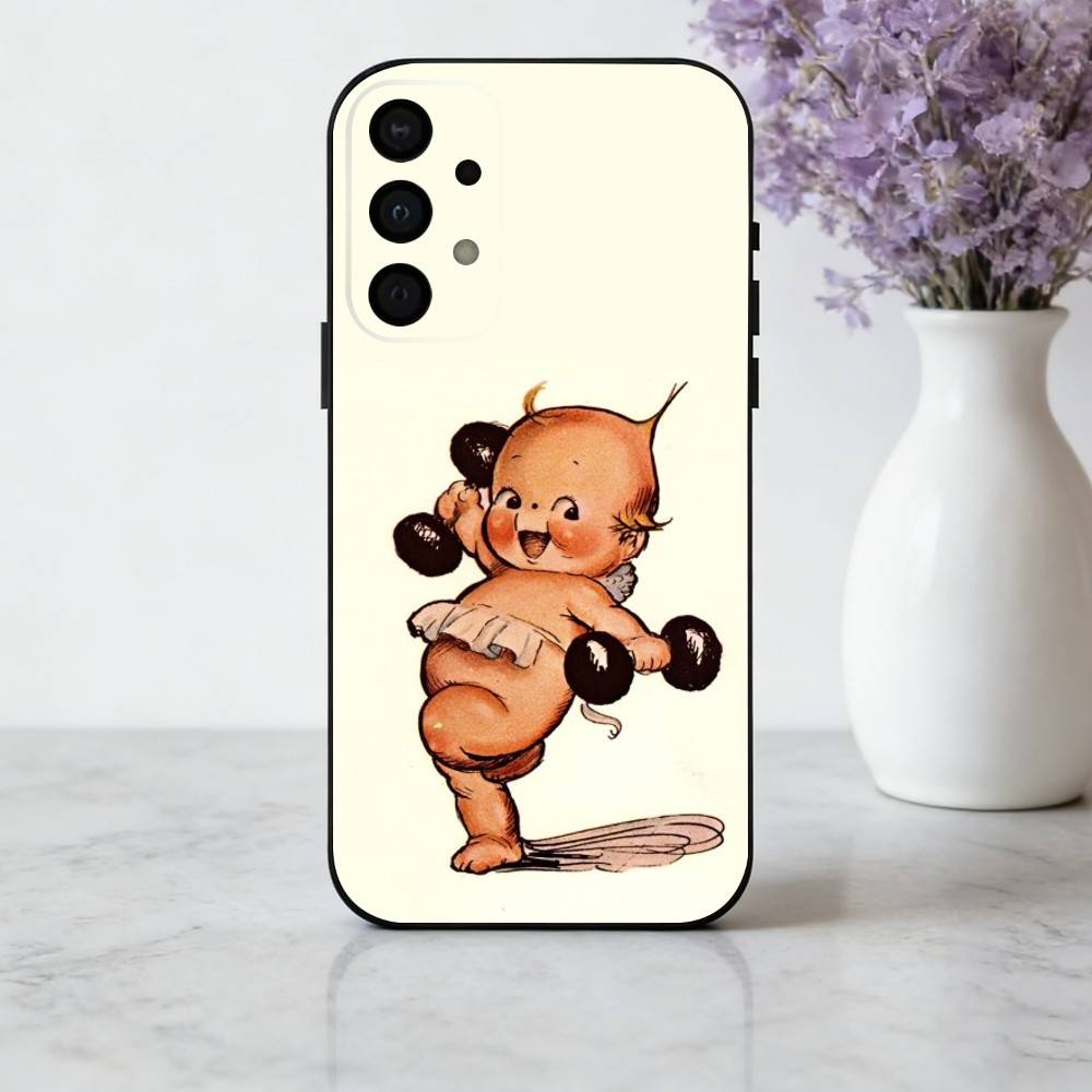 K-Kewpie Милый A-Ангел ребенок C-Прозрачный чехол для телефона Для Samsung Galaxy A73,A72,A71,A70,A53,A52,A51,Другие Мягкий Черный корпус