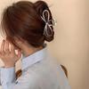 Elegant Bow Metal Hair Claw Clips for Women Gold Silver Geometric Grab Clip Korean Girls Hollow Hairpin Fashion Hair Accessories