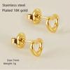 Модные женские и мужские серебряные цветные золотые круглые мини-серьги из нержавеющей стали, ювелирные изделия для пирсинга