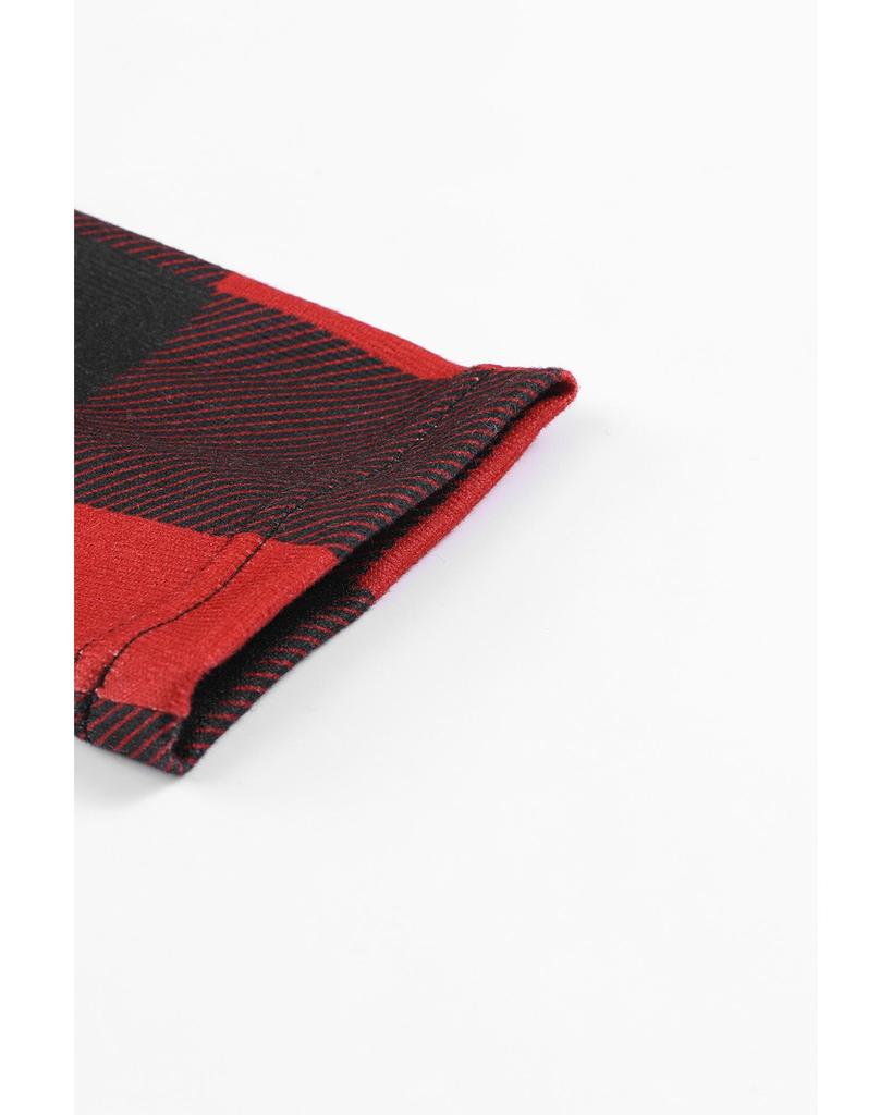 Azura Exchange Толстовка-пуловер с капюшоном и застежкой-молнией в клетку «буффало»