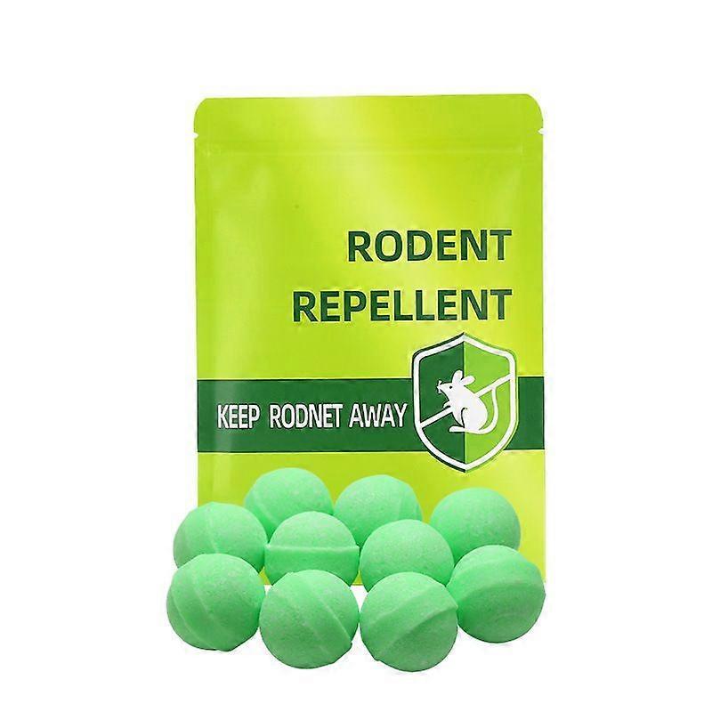 Rodent & Insect Repellent Balls Peppermint Oil Infused Moth Balls, Indoor & Outdoor Mouse, Rat & Squirrel Deterrent, Safe for Home & Garden (10 PACK)